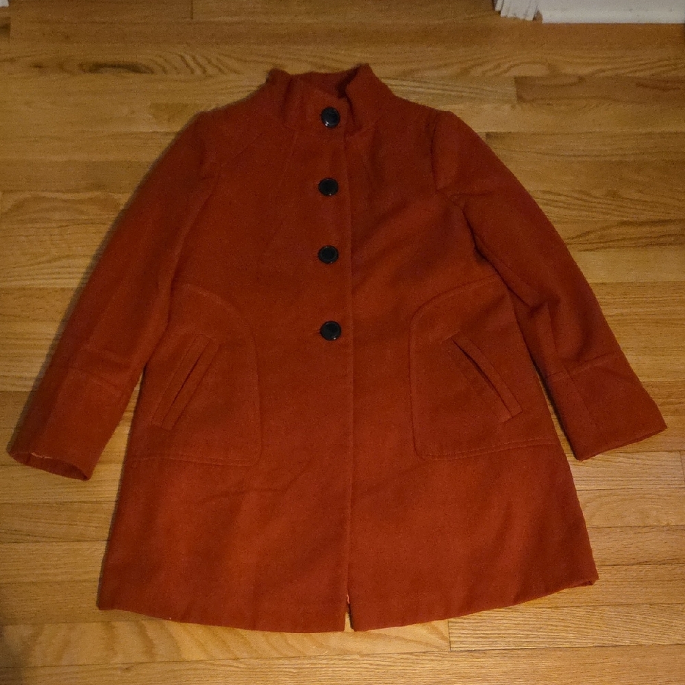 Wallis Women's Vibrant Orange Pea Coat